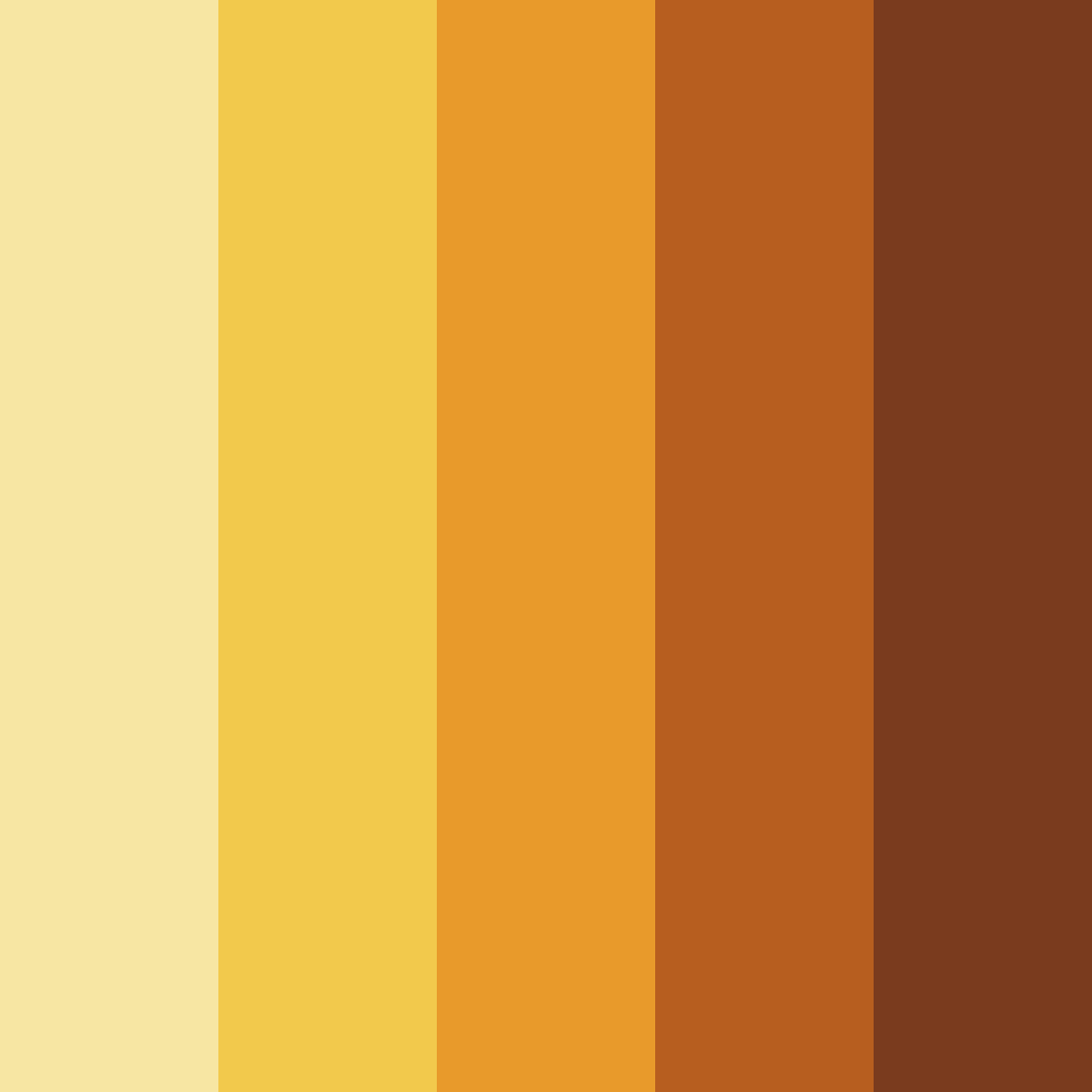 Download golden autumn ember color palette PNG image (square)