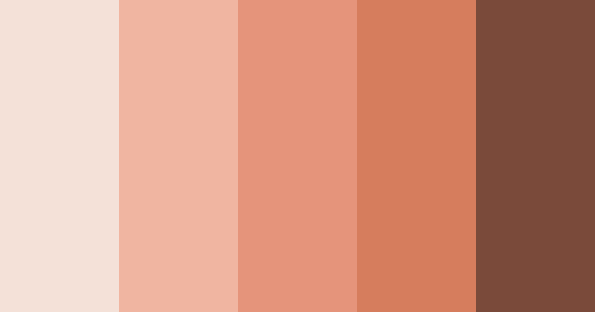 Download peach tones color palette PNG image (landscape)