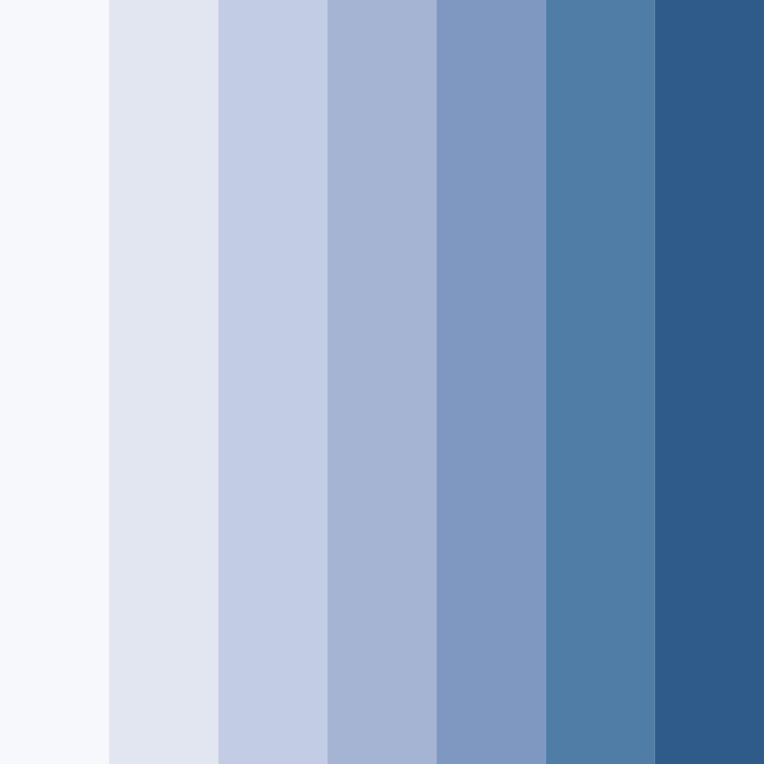 Download blue shades color palette PNG image (square)