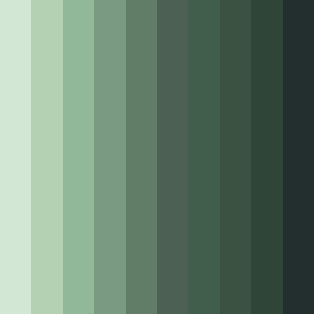 Download shades of moss color palette PNG image (square)