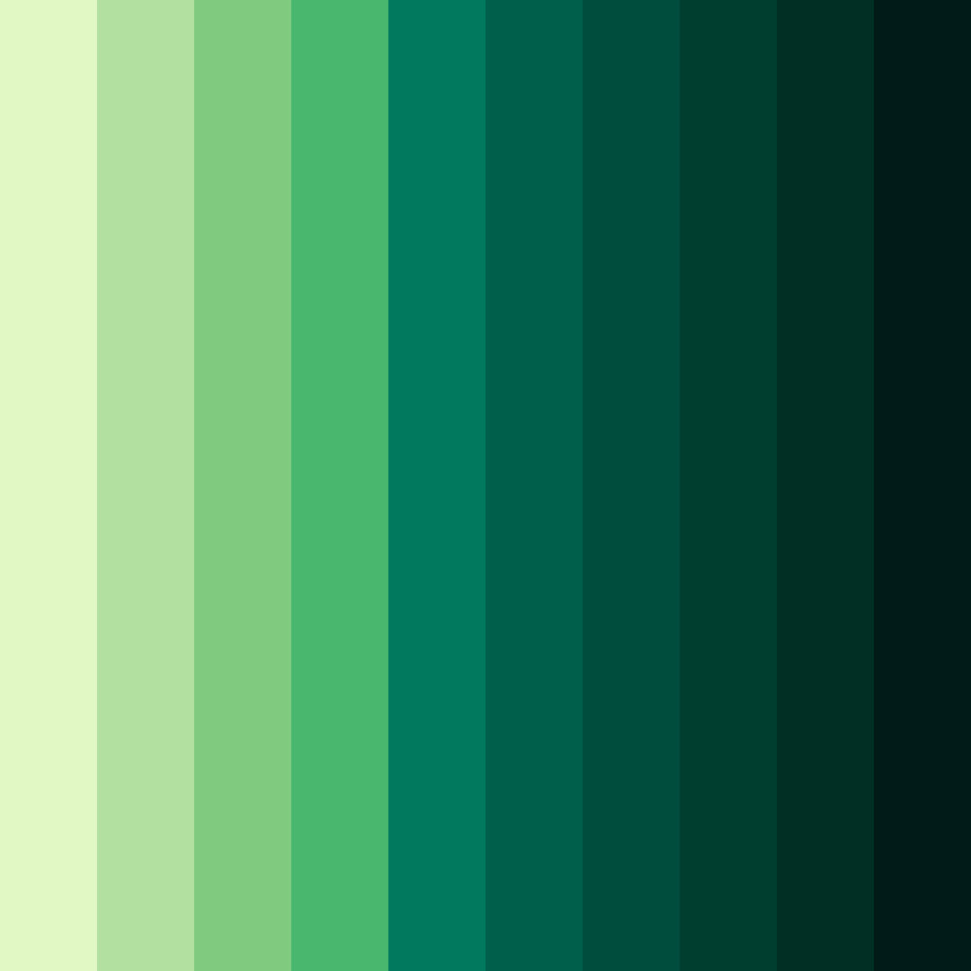 Download green starry ocean color palette PNG image (square)