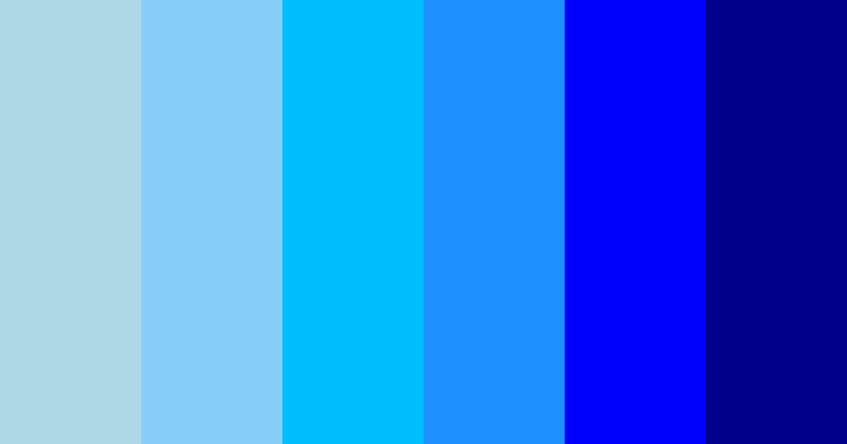 Download vivid blue bliss color palette PNG image (landscape)