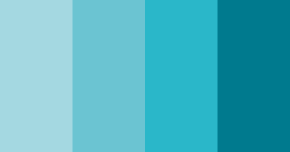 Download turquoise blue harmony color palette PNG image (landscape)