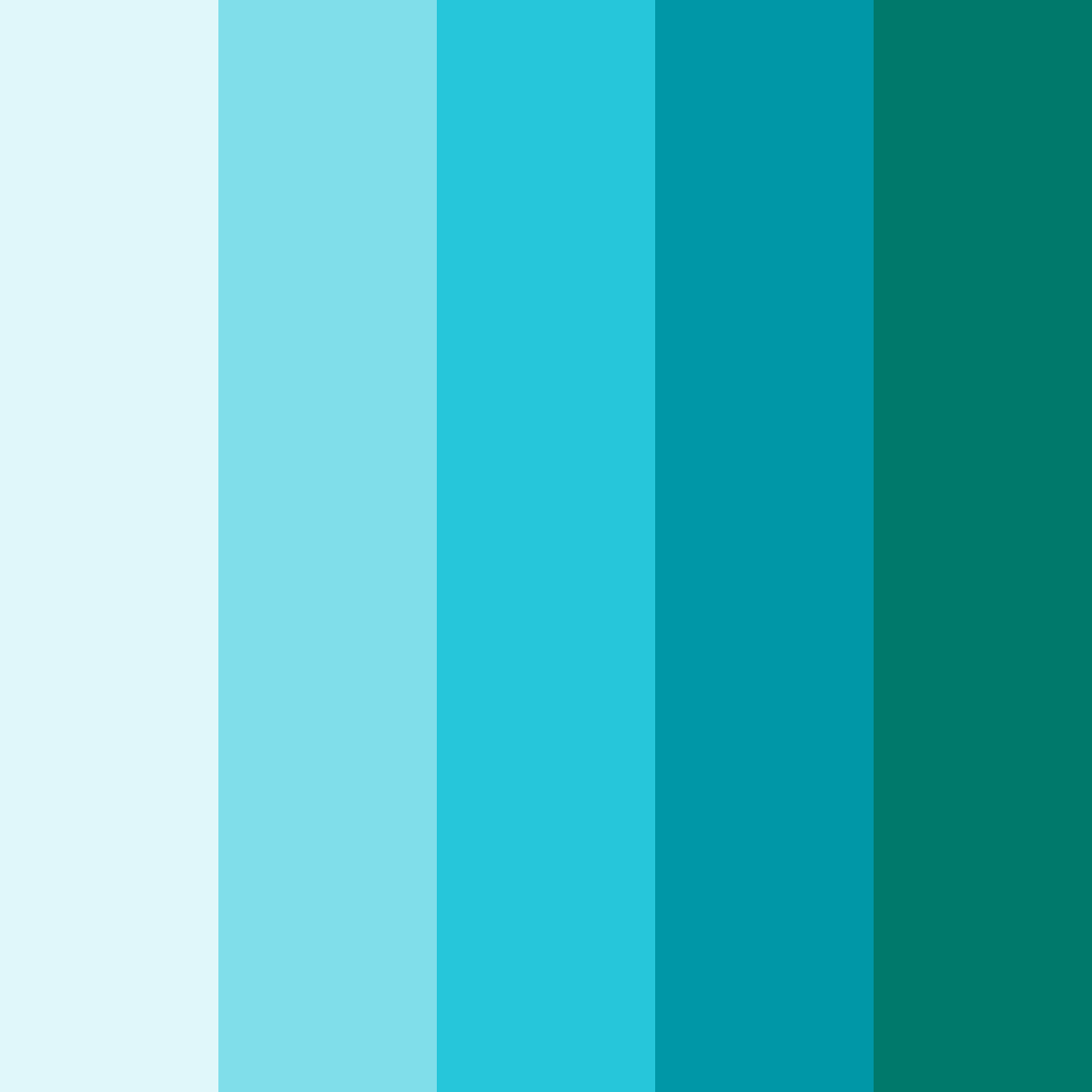 Download teal contrast color palette PNG image (square)