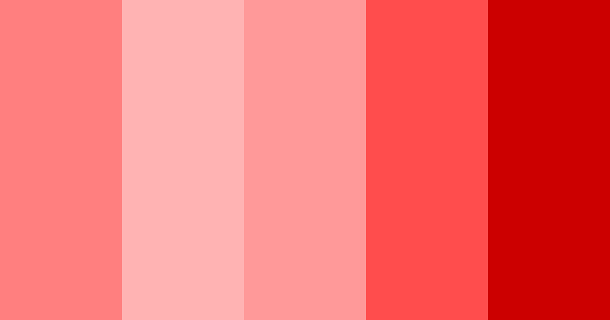 Download coral pink shades color palette PNG image (landscape)