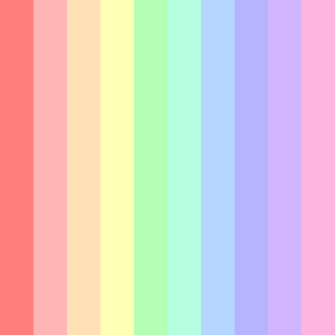 Download whimsical spectrum color palette PNG image (square)