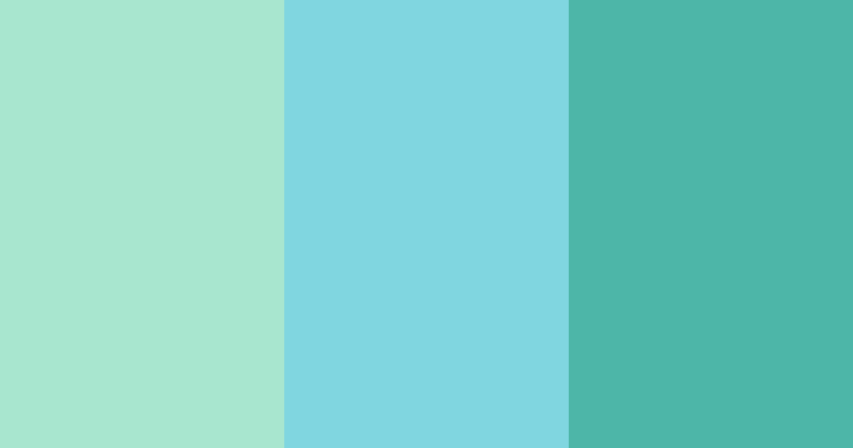 Download teal green color palette PNG image (landscape)