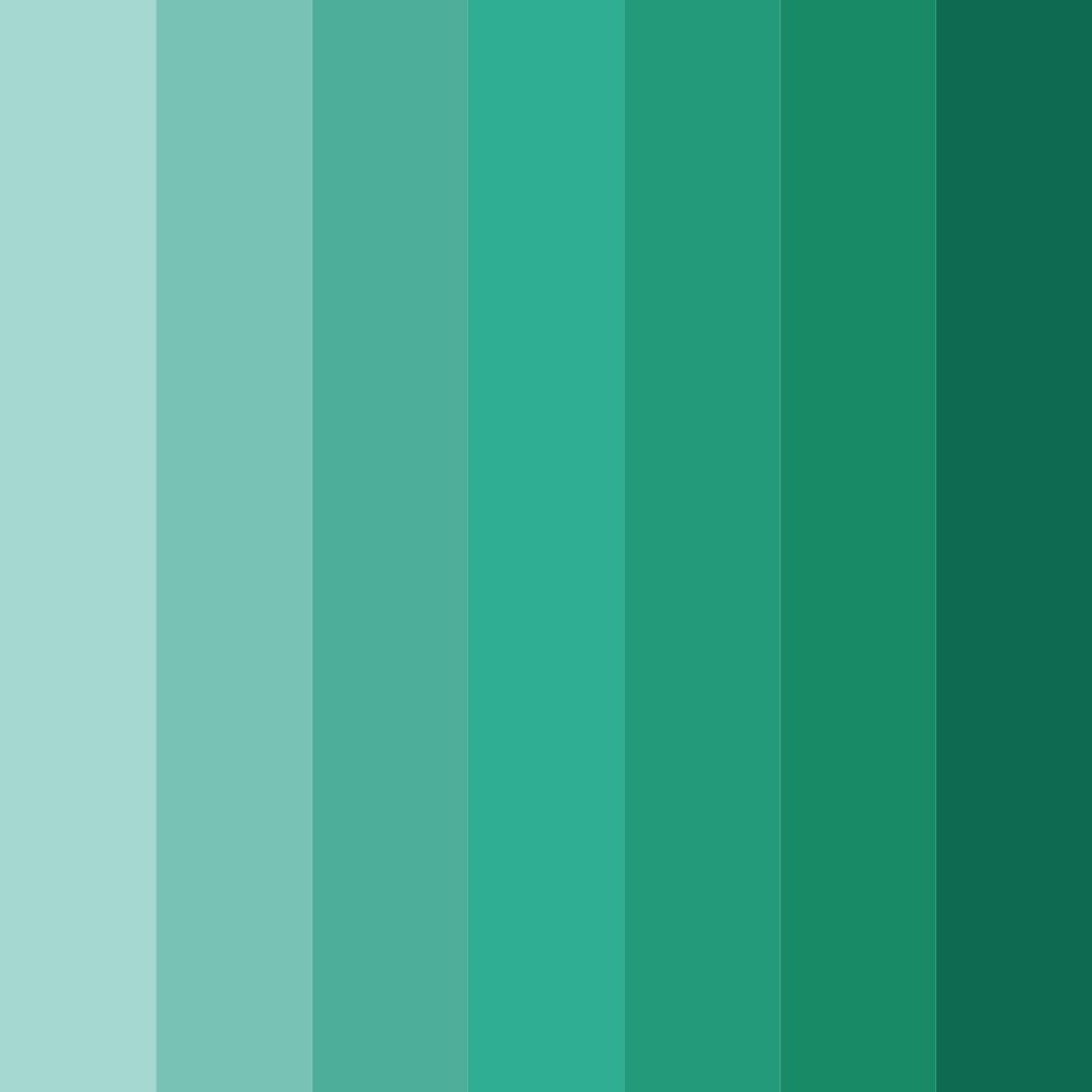 Download teal serenity color palette PNG image (square)