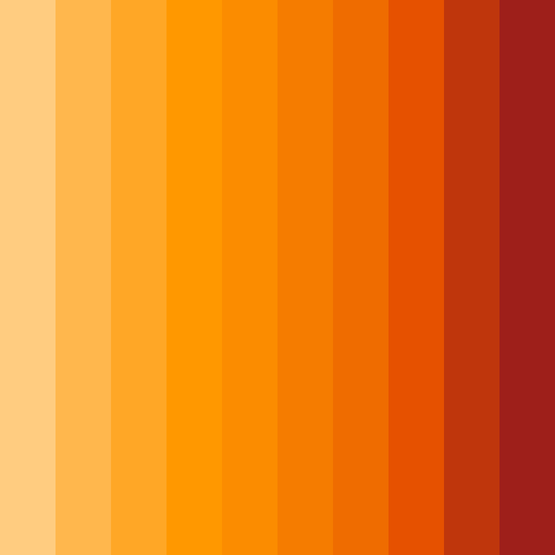 Download vibrant orange color palette PNG image (square)