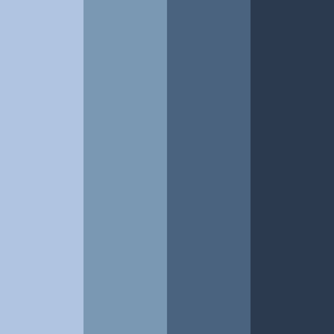 Download melancholy blues color palette PNG image (square)