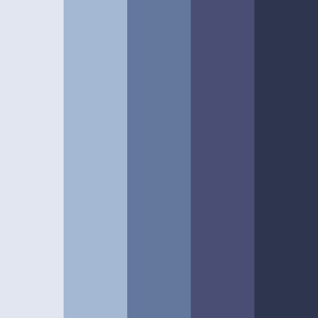 Download blue sadness color palette PNG image (square)