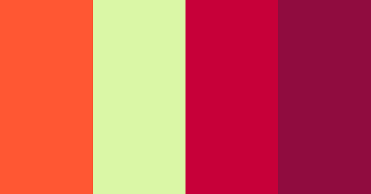 Download tropical sunset berry color palette PNG image (landscape)