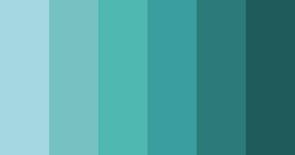 Download warm turquoise color palette PNG image (landscape)