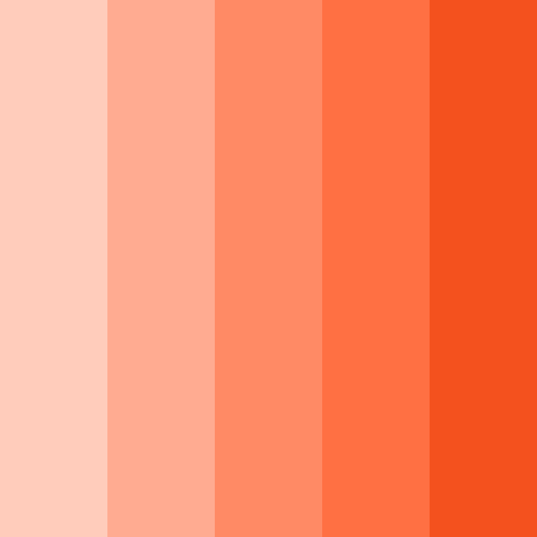 Download peach coral sunset color palette PNG image (square)