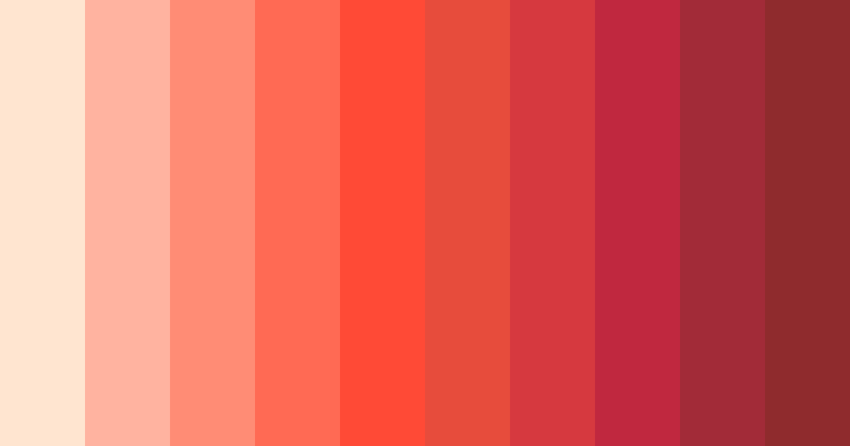 Download peachy coral color palette PNG image (landscape)