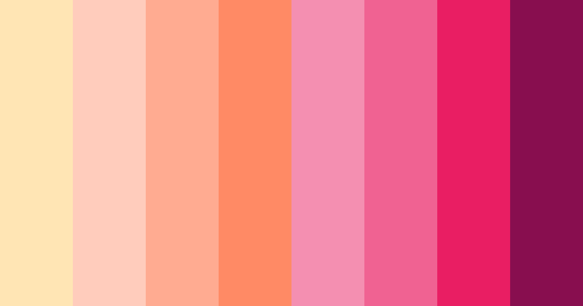 Download blushing blossom serenade color palette PNG image (landscape)