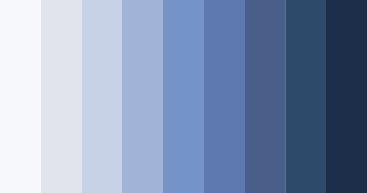 Download shades of blue color palette PNG image (landscape)