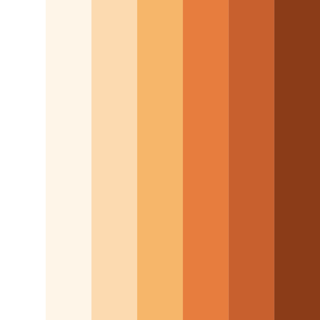 Download warm white shades color palette PNG image (square)