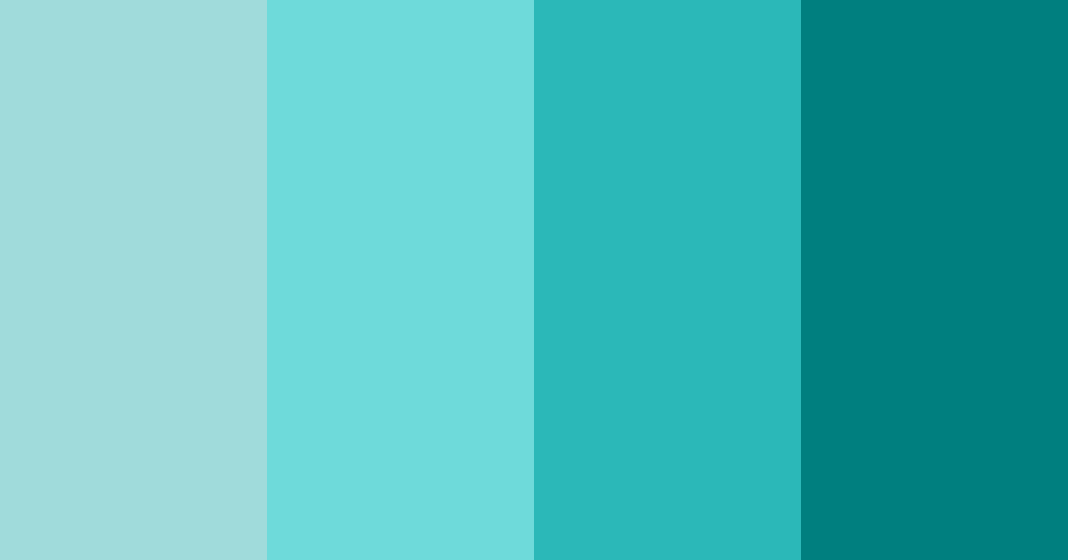 Download tidal teal serenity color palette PNG image (landscape)