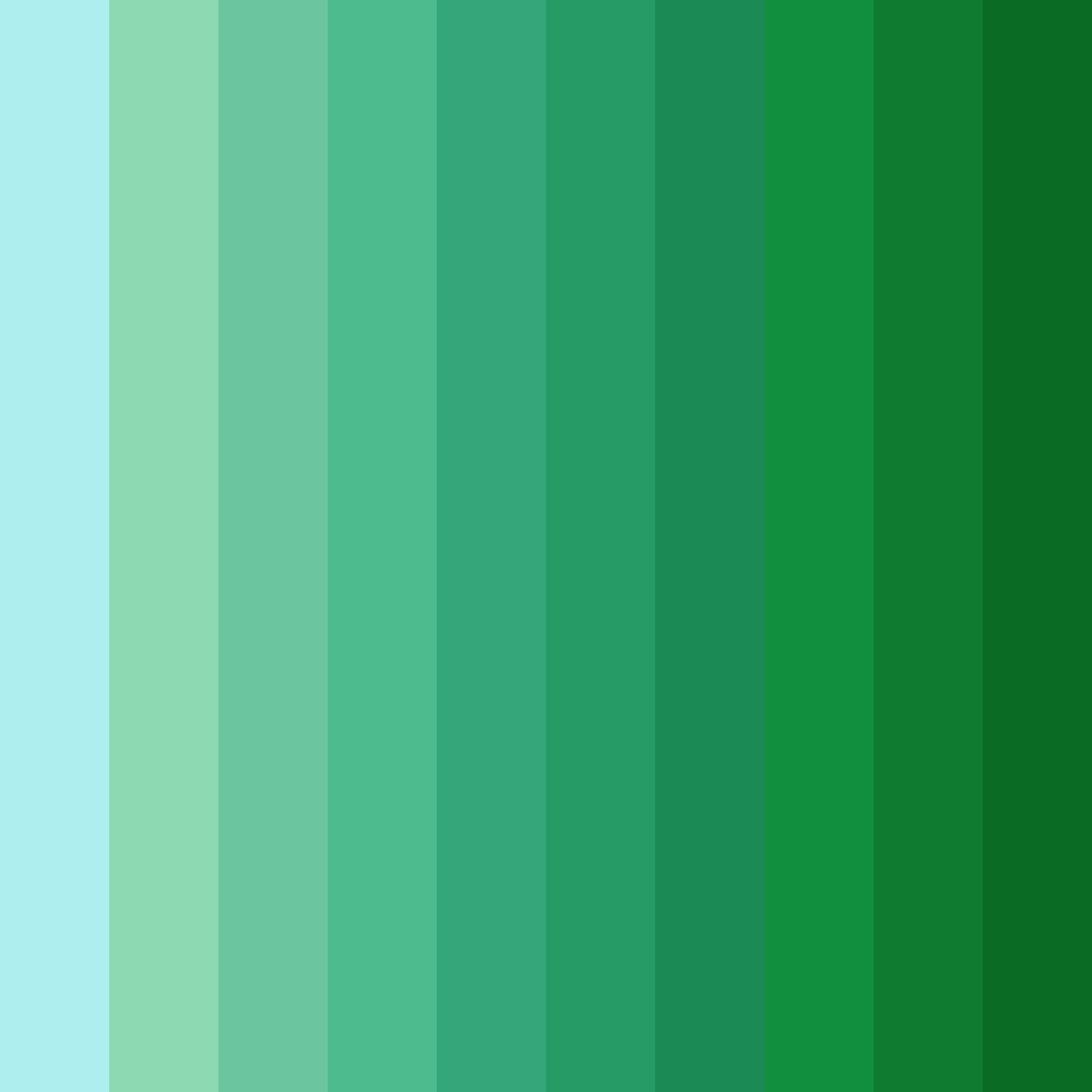 Download teal green serenity color palette PNG image (square)