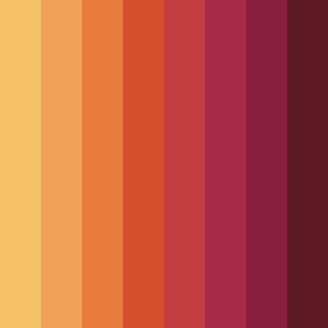 Download sunset red color palette PNG image (square)