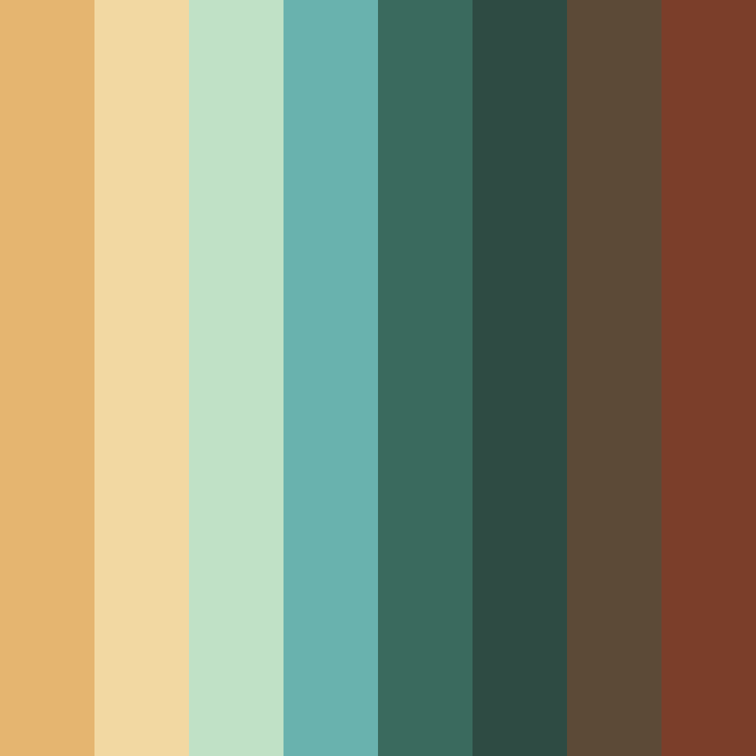 Download pirate's cove jewels color palette PNG image (square)