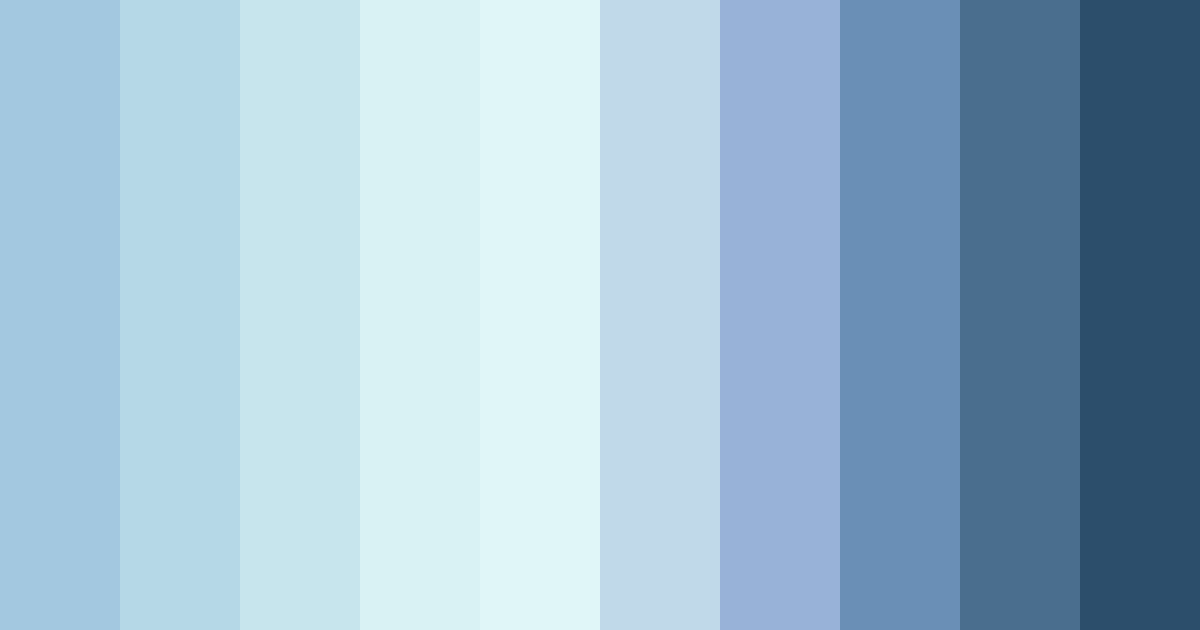 Download shades of blue color palette PNG image (landscape)