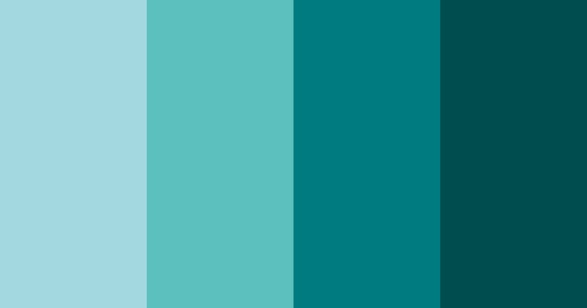 Download teal ocean color palette PNG image (landscape)