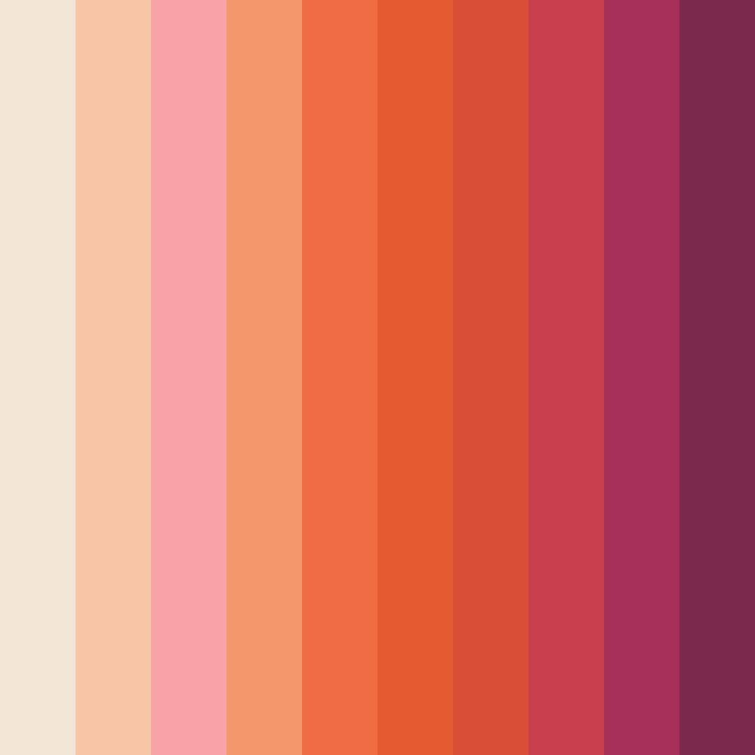 Download coral beach color palette PNG image (square)