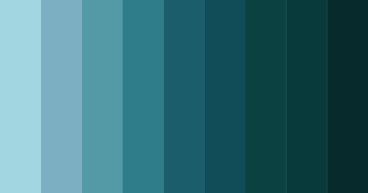 Download blue ocean shades color palette PNG image (landscape)