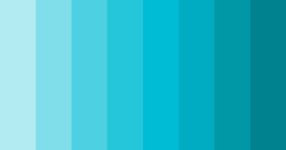 Download bright cyan color palette PNG image (landscape)