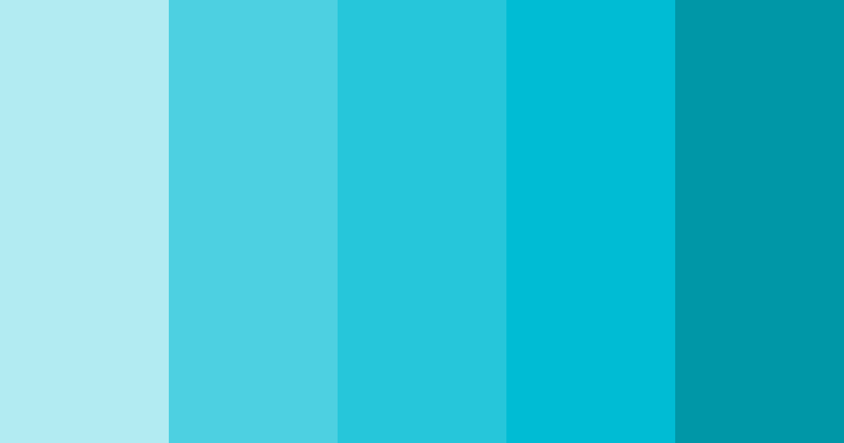 Download aqua tranquility color palette PNG image (landscape)
