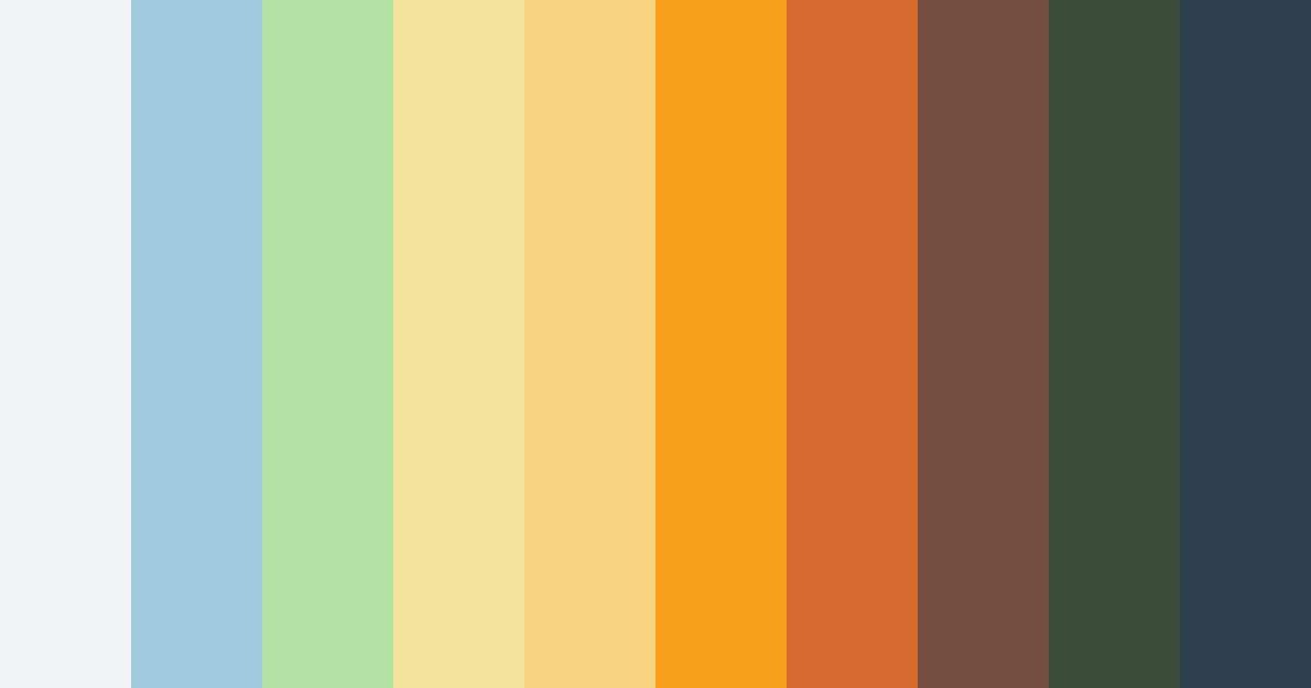 Download multicolored forest color palette PNG image (landscape)