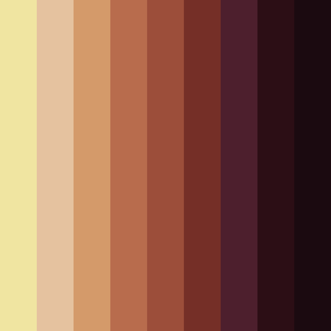 Download warm brown shades color palette PNG image (square)