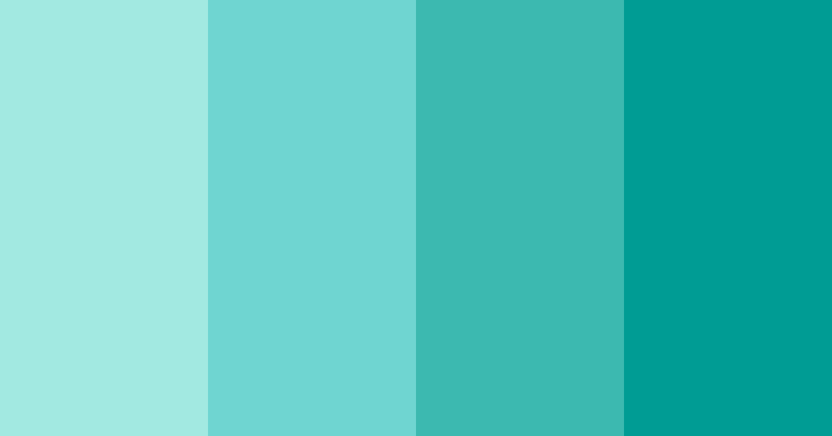 Download teal tones color palette PNG image (landscape)