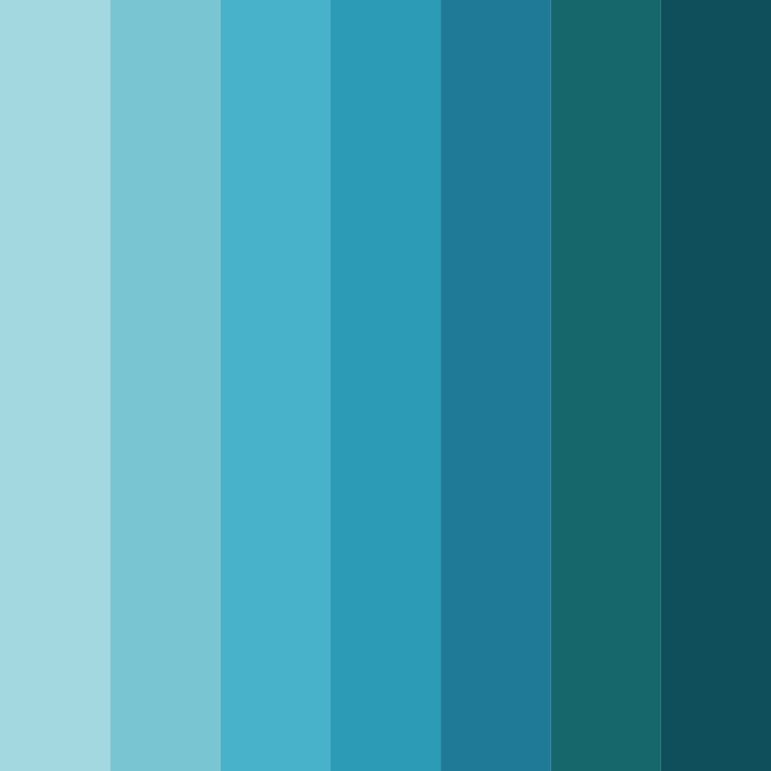 Download tropical blue color palette PNG image (square)