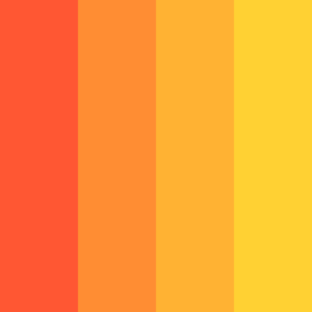 Download vibrant sunset color palette PNG image (square)