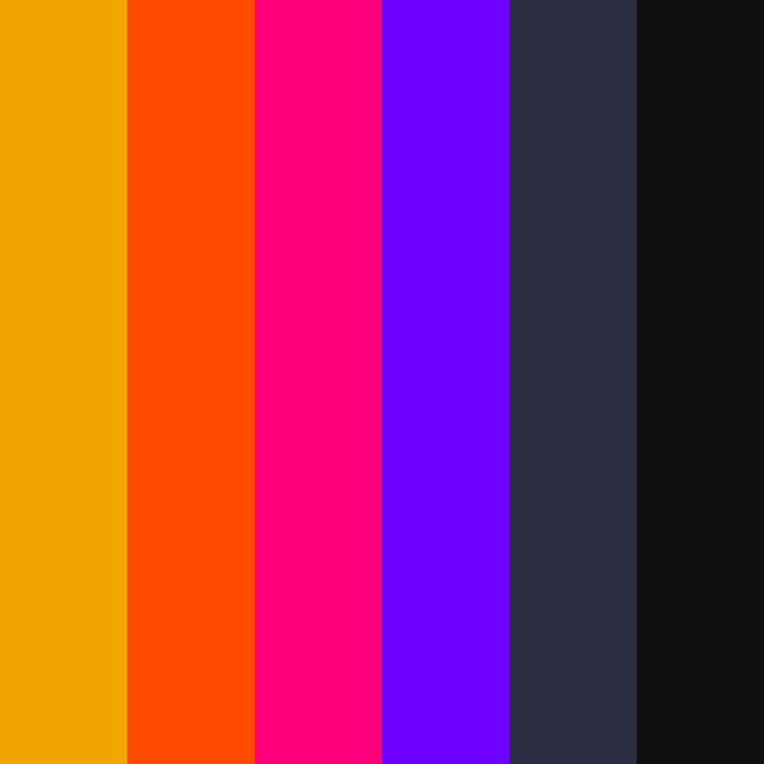 Download neon orange cyberpunk color palette PNG image (square)