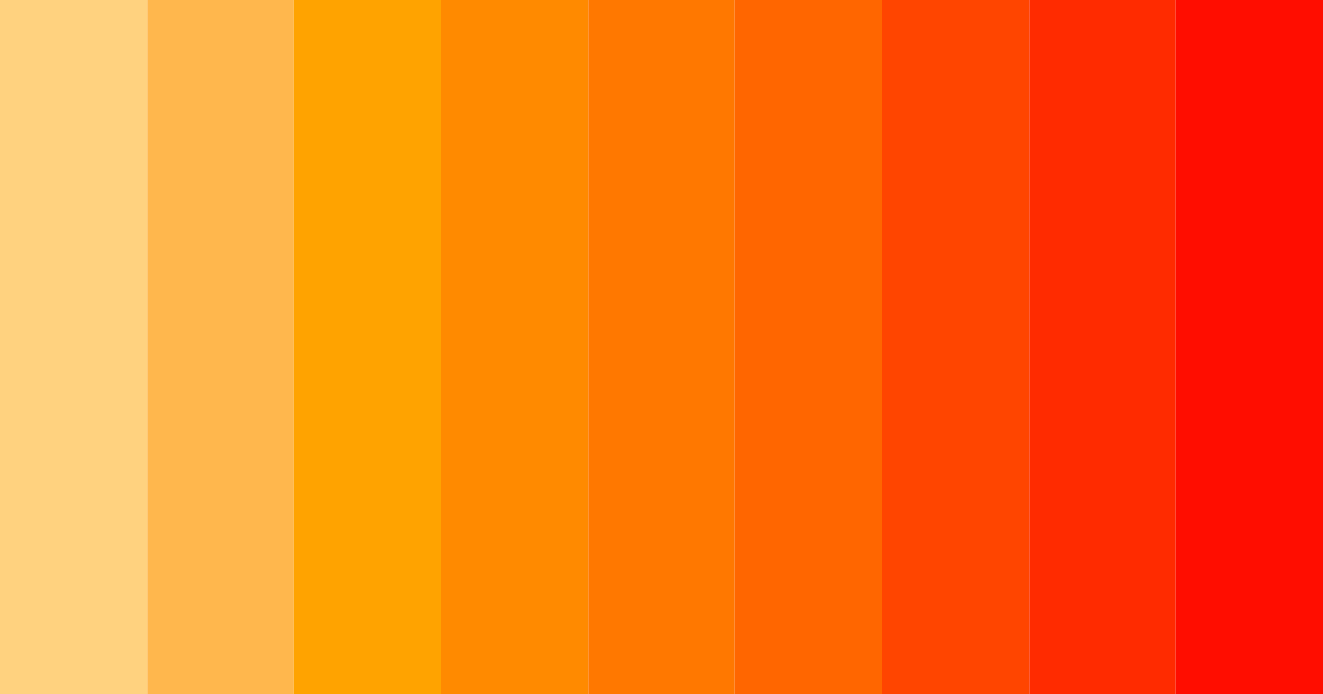 Download orange sunrise color palette PNG image (landscape)