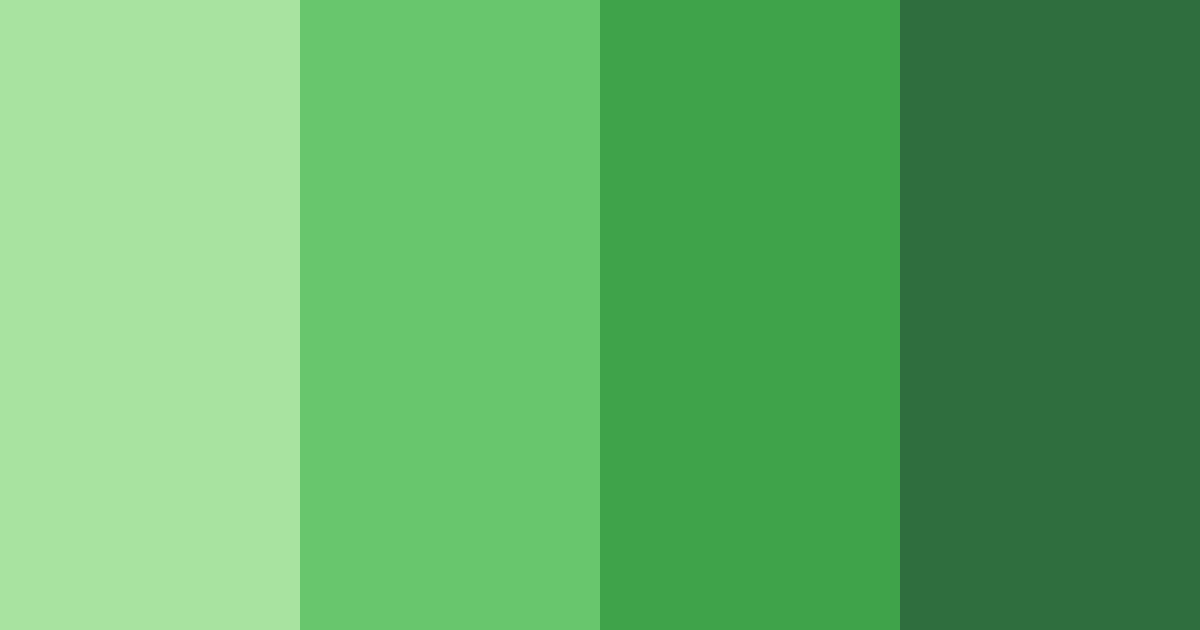 Download shades of kelly green color palette PNG image (landscape)