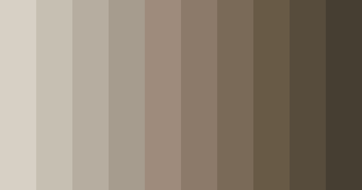 Download shades of greige color palette PNG image (landscape)