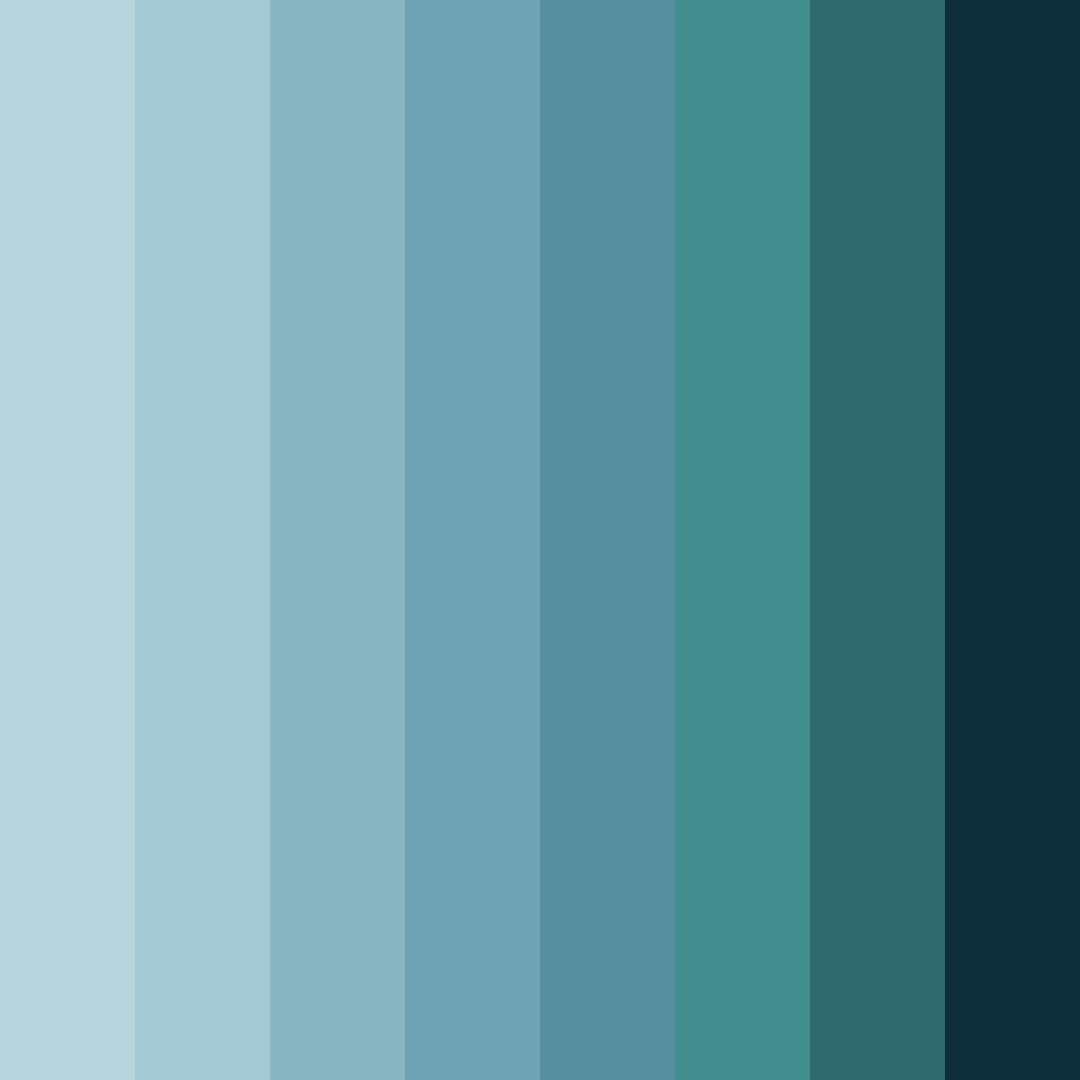 Download teal ocean color palette PNG image (square)