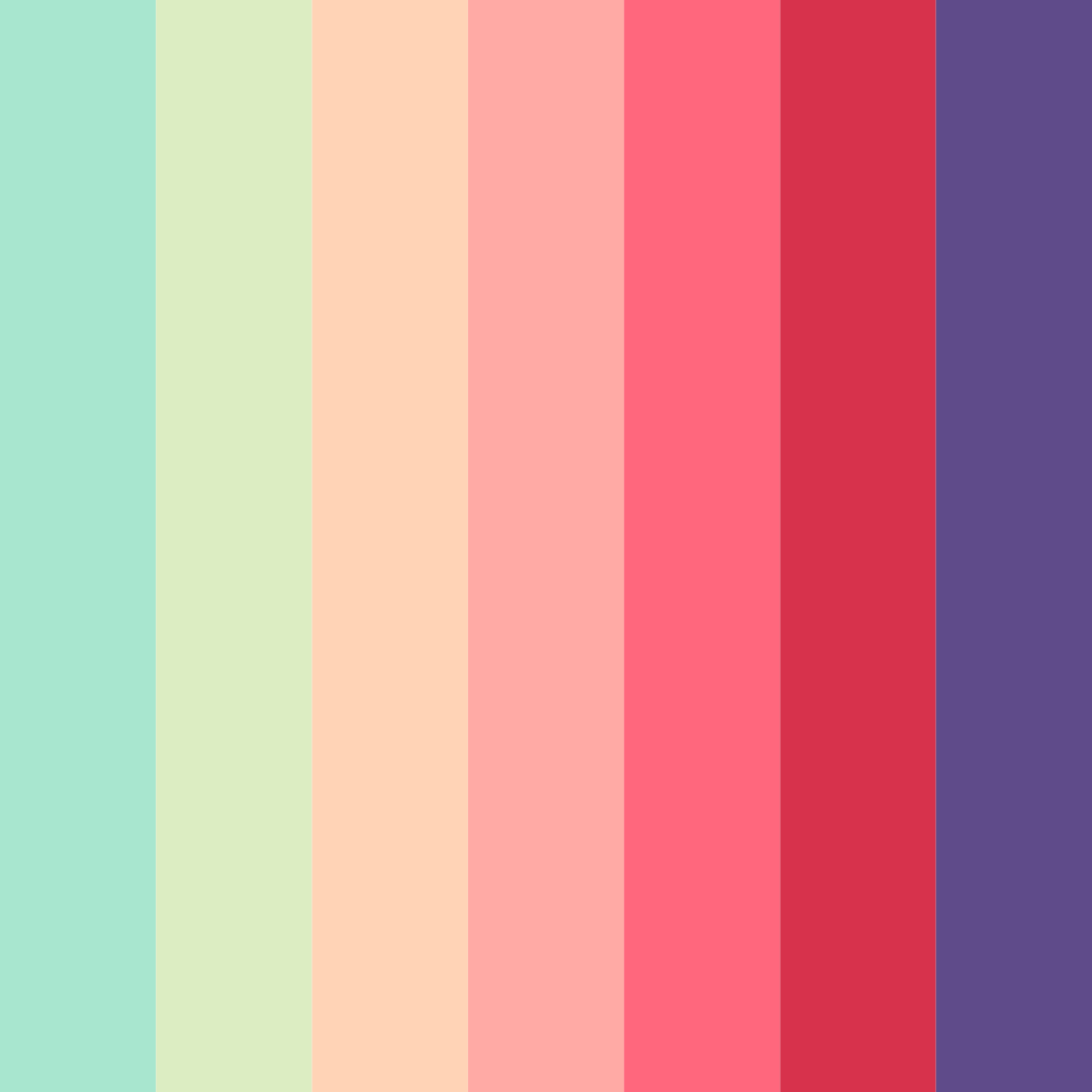 Download verdant dreamscape color palette PNG image (square)