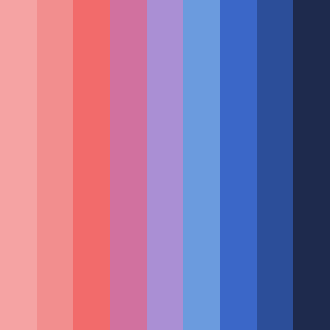 Download red blue dream color palette PNG image (square)
