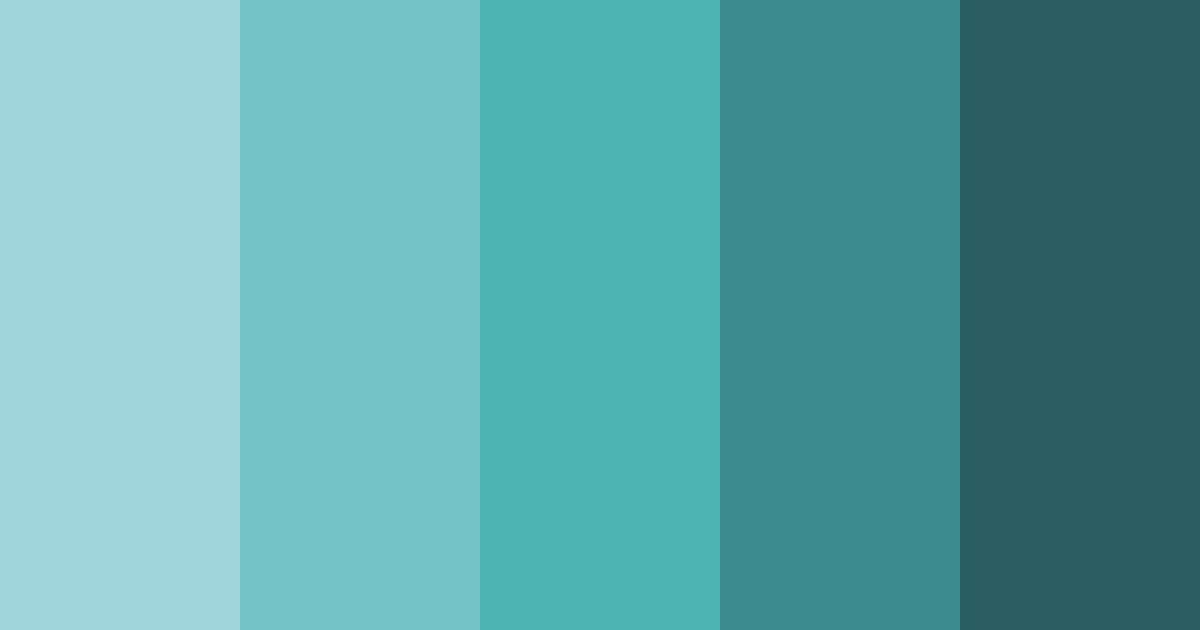 Download teal bliss color palette PNG image (landscape)