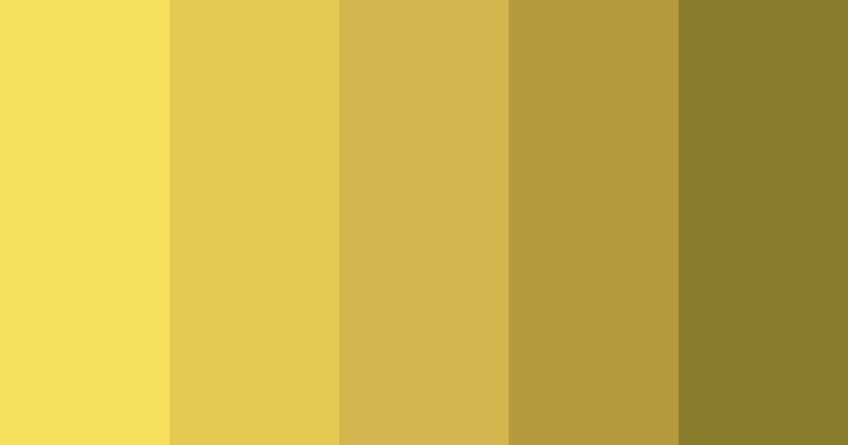 Download dark yellow shades color palette PNG image (landscape)