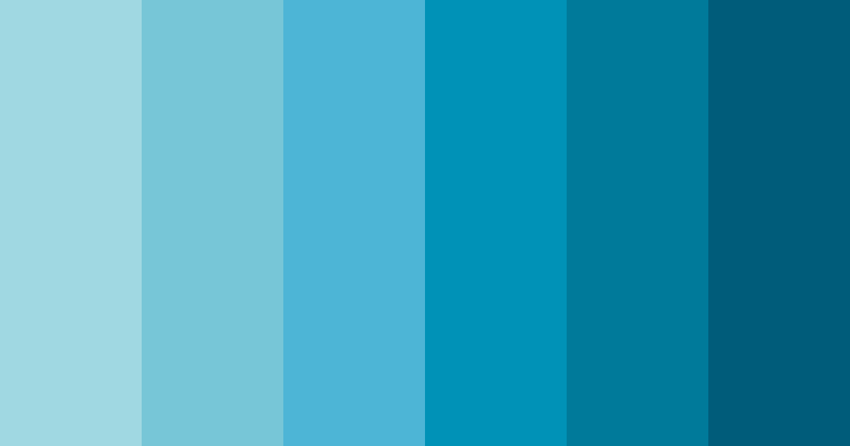 Download blue ocean shades color palette PNG image (landscape)