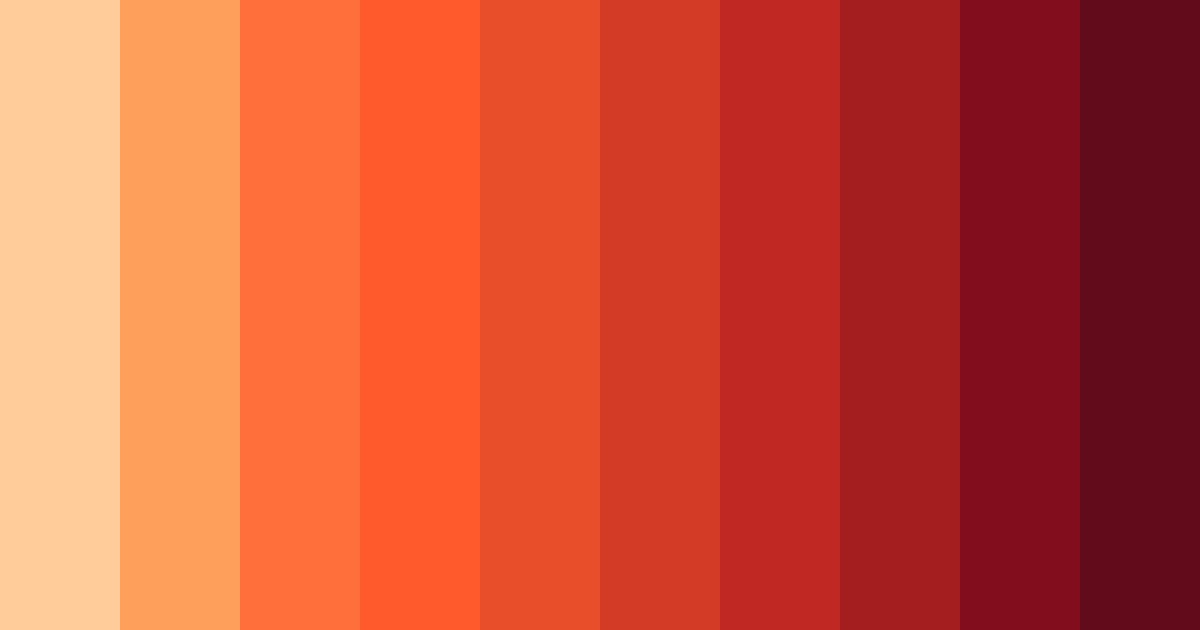 Download fiery fiesta color palette PNG image (landscape)