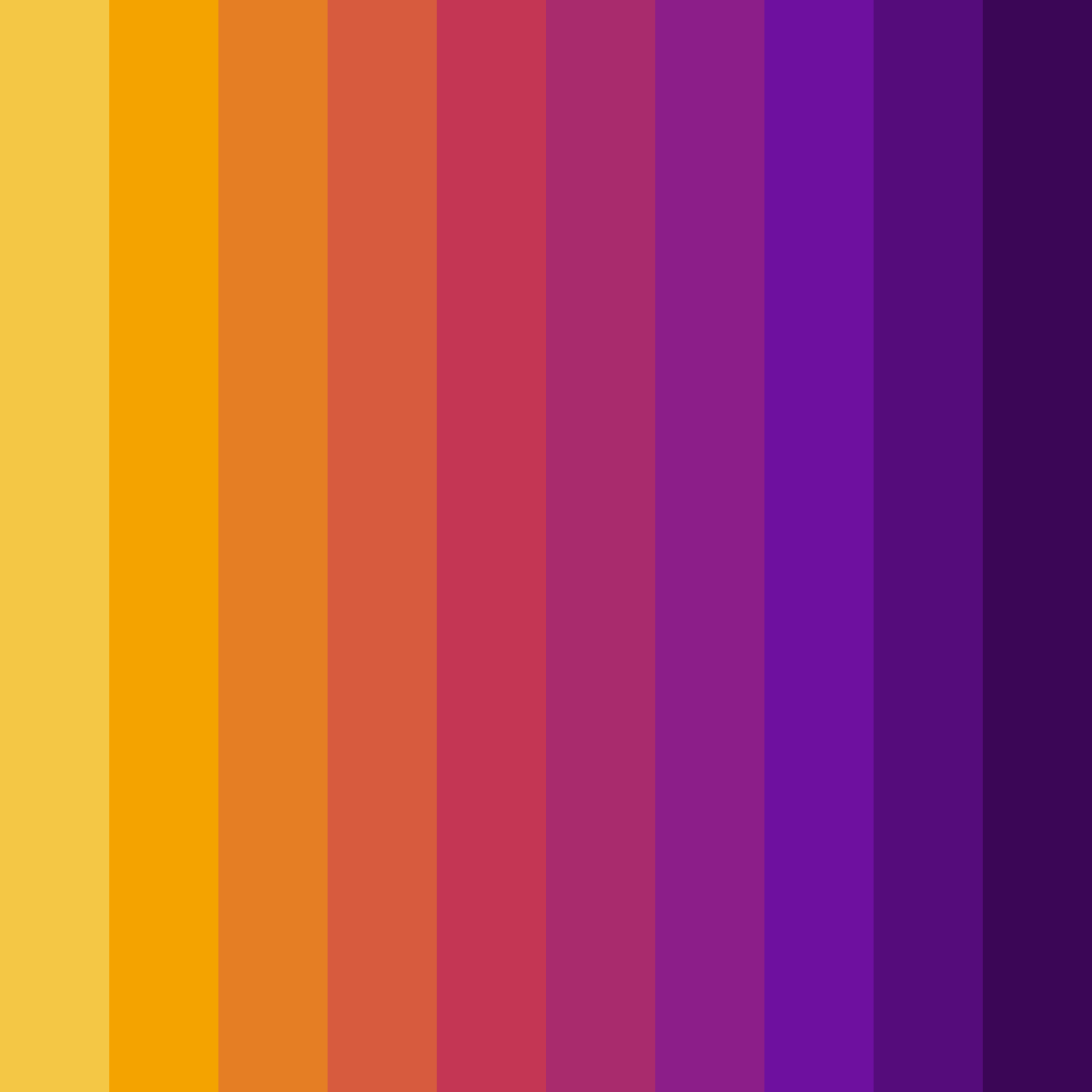 Download shades of yellow and purple color palette PNG image (square)