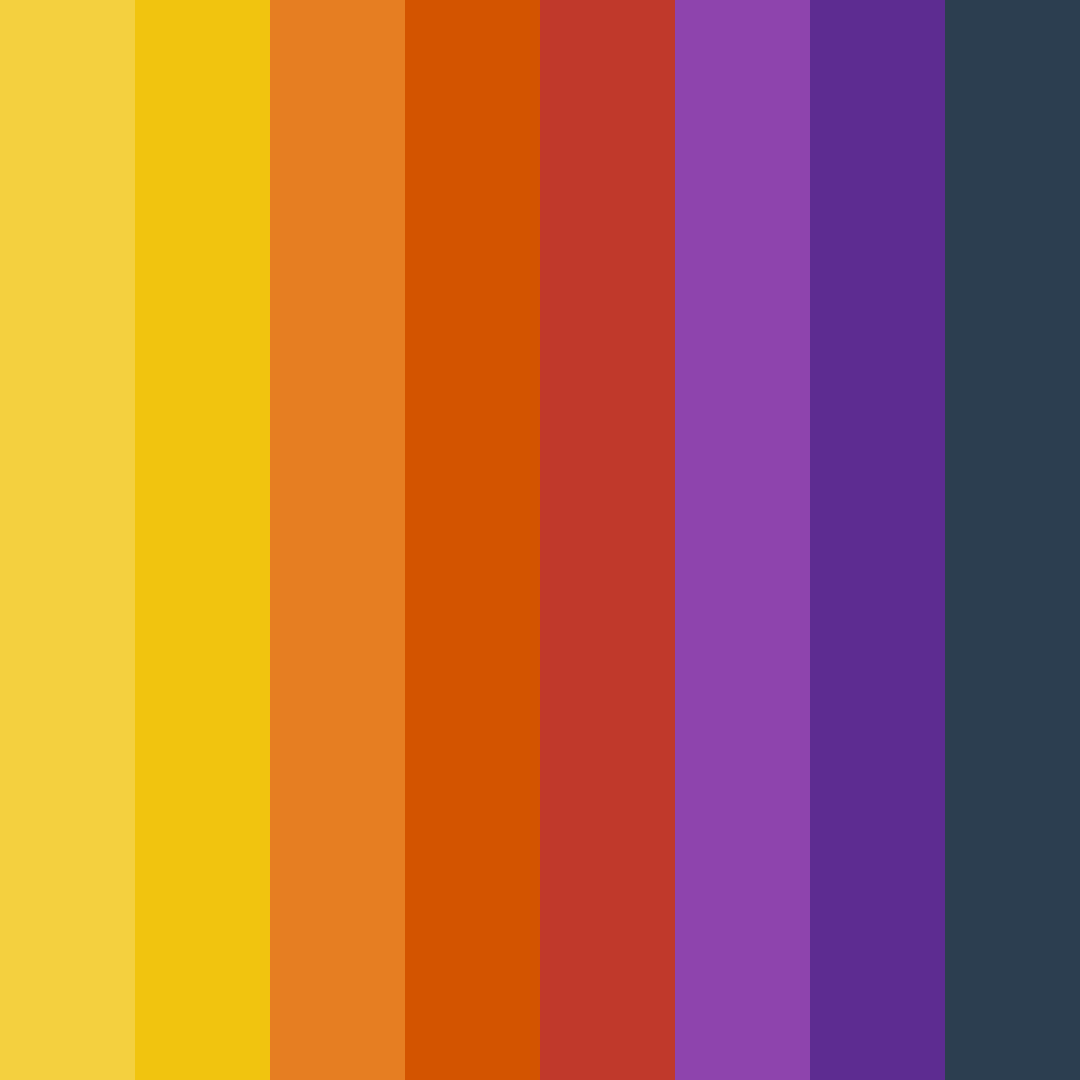 Download sunset symphony color palette PNG image (square)